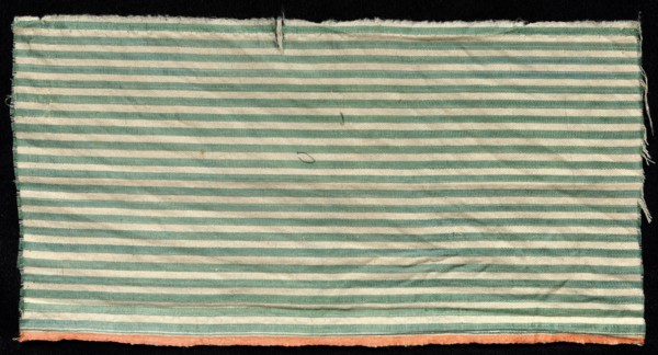 Fragment, 1800s. India, Surat, 19th century. Cotton and silk; overall: 31.1 x 16.5 cm (12 1/4 x 6