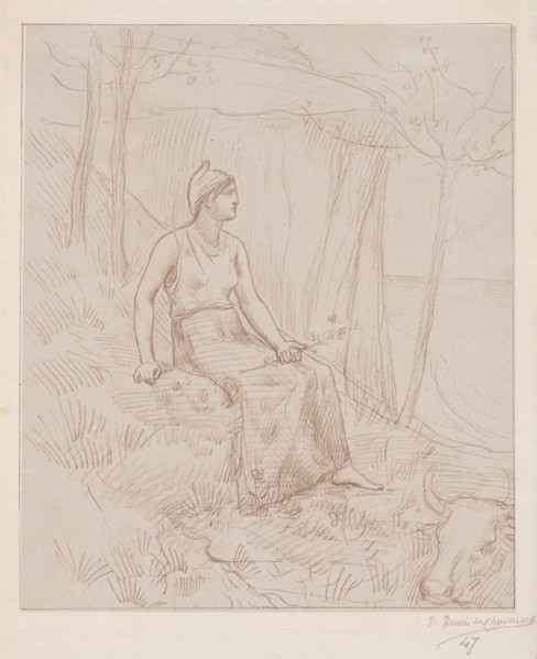 Normandy. Pierre Puvis de Chavannes (French, 1824-1898). Lithograph