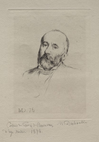Puvis de Chavannes, 1876. Marcellin Gilbert Desboutin (French, 1823-1902). Etching