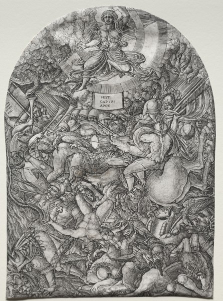 The Apocalypse: The Angel in the Sun Calling the Birds of Prey, 1500s. Jean Duvet (French,