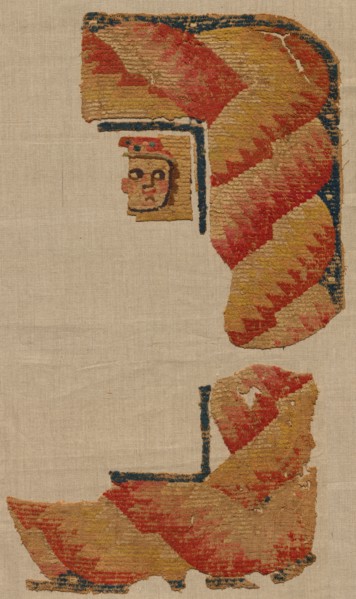 Fragment, Probably an Ornament from a Large Curtain, late 400s. Egypt, Byzantine period, late 5th