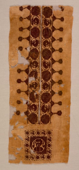 Neck and Shoulder Decoration from a Tunic, late 400s - 500s. Egypt, Byzantine period, late 5th -
