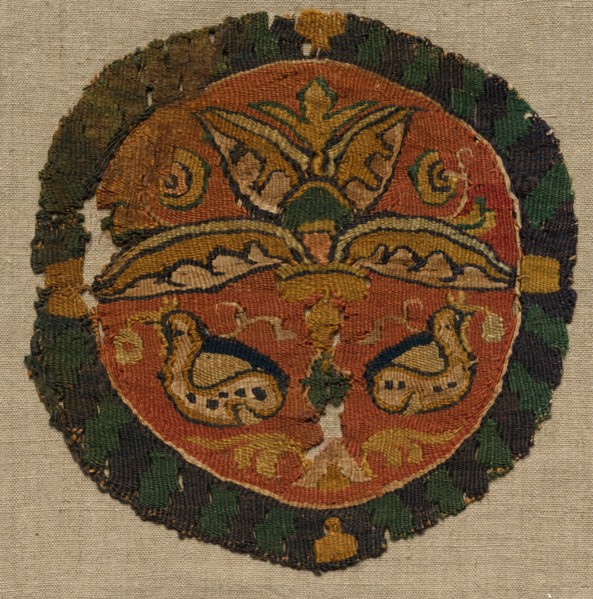 Segmentum from a Tunic, 800s. Egypt, late Abbasid or Tulunid period, 9th century. Tapestry; wool