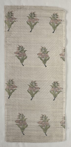 Fragment, 1600s. Iran, 17th century. 1/3 silk twill, brocaded; overall: 54 x 23.8 cm (21 1/4 x 9