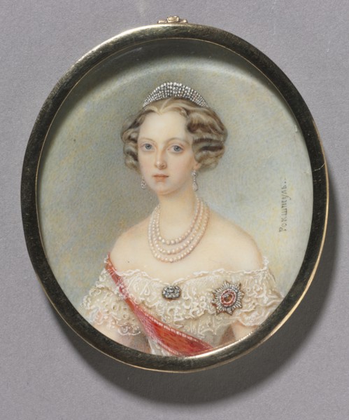 Portrait of a Woman, probably Princess Cecilie of Baden, Grand Duchess Olga Feodorovna, c. 1860.