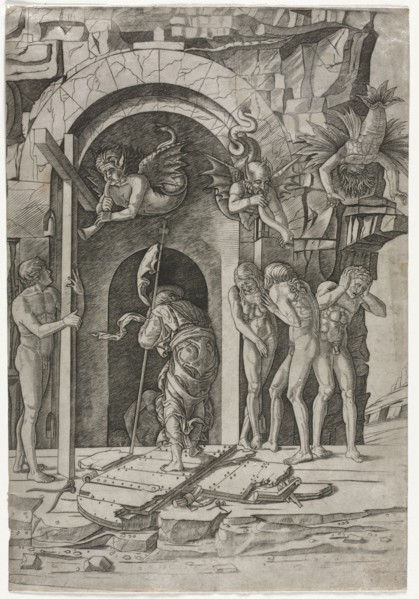 Descent into Limbo, c. 1490-1500. Giovanni Antonio da Brescia (Italian), after Andrea Mantegna