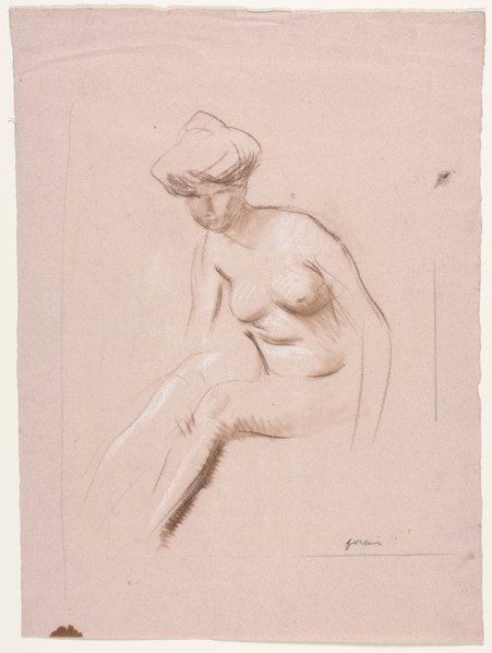 Seated Nude, fourth quarter 1800s or first third 1900s. Jean Louis Forain (French, 1852-1931).