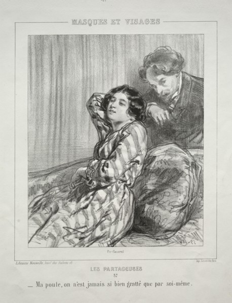 Les Partageuses. Paul Gavarni (French, 1804-1866). Lithograph