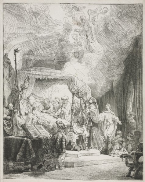 Death of the Virgin, 1639. Rembrandt van Rijn (Dutch, 1606-1669). Etching and drypoint