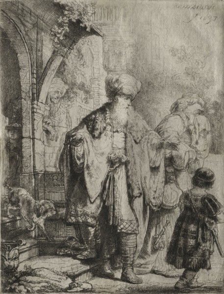Abraham Casting out Hagar and Ishmael, 1637. Rembrandt van Rijn (Dutch, 1606-1669). Etching and