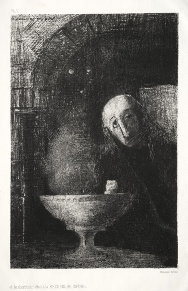 The Night:  In Search of the Infinite, 1886. Odilon Redon (French, 1840-1916). Lithograph