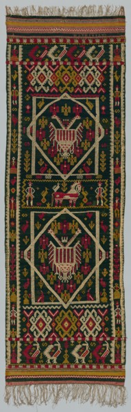 Woven Bed or Chest Cover, 1700s. Italy, Terra di Lavoro, 18th century. Embroidery; wool on linen;