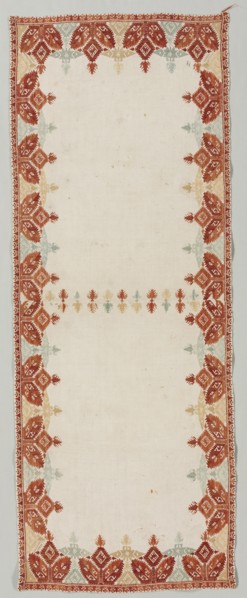 Pillow Cover, 1700s. Greece, Cyclades Islands, Amorgos, 18th century. Embroidery: silk on linen