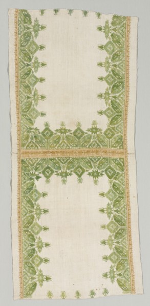 Pillow Cover, 1700s. Greece, Cyclades Islands, Amorgos, 18th century. Embroidery; silk and gold