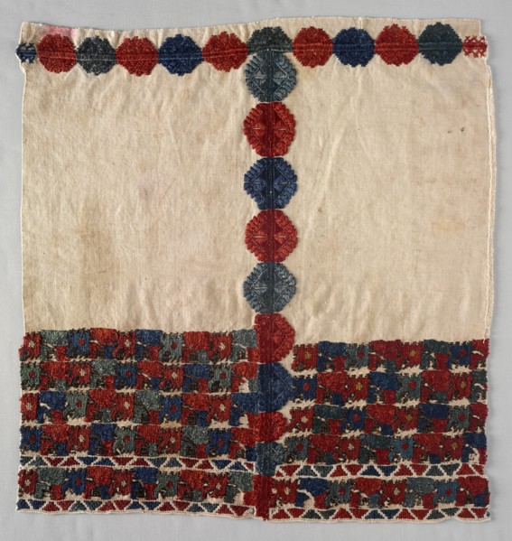 Sleeve, 1700s. Greece, Dodecanese Islands, 18th century. Embroidery: silk on cotton tabby ground;