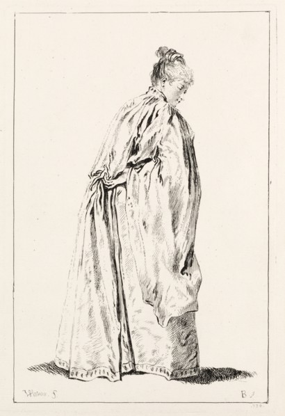 Woman Standing. François Boucher (French, 1703-1770), after Jean Antoine Watteau (French,