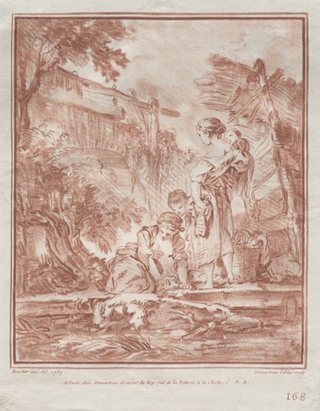 The Washerwoman, 1767. Gilles Demarteau (French, 1722-1776), after François Boucher (French,