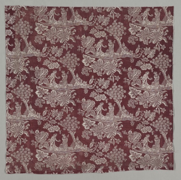 Fragment of Woodblock Printed Cotton, 1770. France, late 18th century. Woodblock print on cotton;