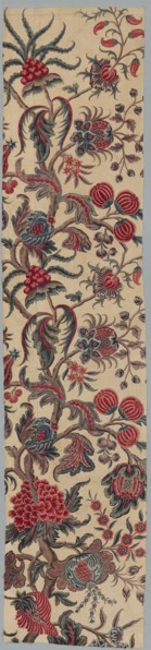 Strip of Woodblock Printed Linen, c. 1785. France, late 18th century. Woodblock print on linen;