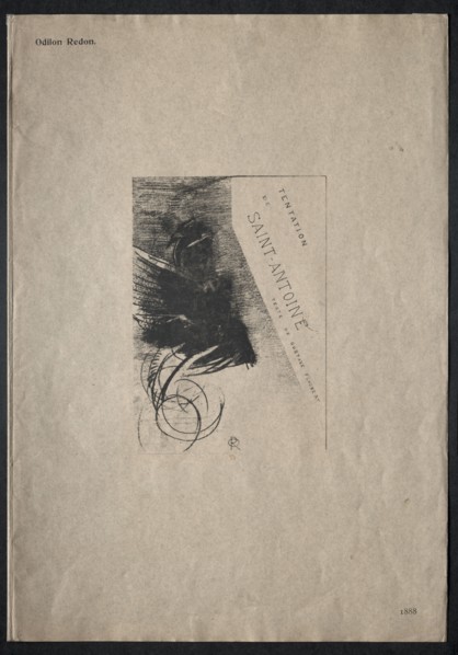 The Temptation of St. Anthony:  Cover - Frontispiece, 1888. Odilon Redon (French, 1840-1916).
