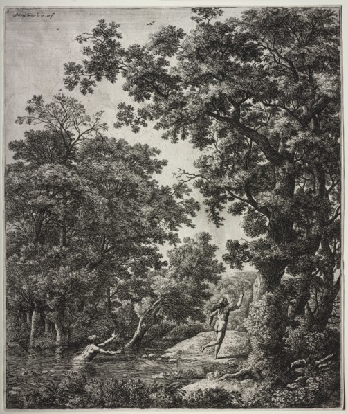 Alpheus and Arethusa. Anthonie Waterloo (Dutch, 1609/10-1690). Etching