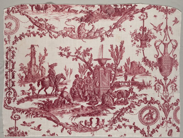Fragments of Copperplate Printed Cotton, c. 1789. Firm of Christophe Philippe Oberkampf (French,