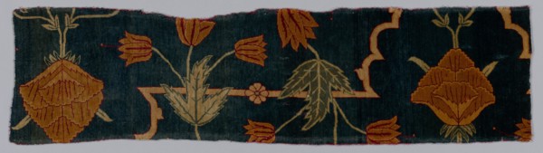 Fragments of a Carpet, 1600-1650. Imperial Manufactory (Indian). Silk and wool; average: 85.1 x 21