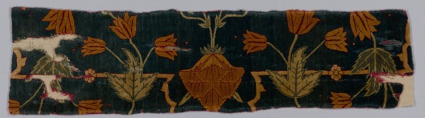 Fragments of a Carpet, 1600-1650. Imperial Manufactory (Indian). Silk and wool; average: 85.1 x 21
