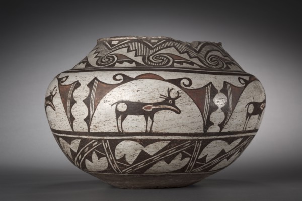 Water Jar (Olla) , 1870. Southwest, Pueblo, Zuni, Post-Contact, 19th century. Slip-painted ceramic;