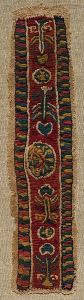 Fragment with an Ornamental Band, mid 700s - mid 800s. Egypt, Abbasid period, mid-8th to mid-9th