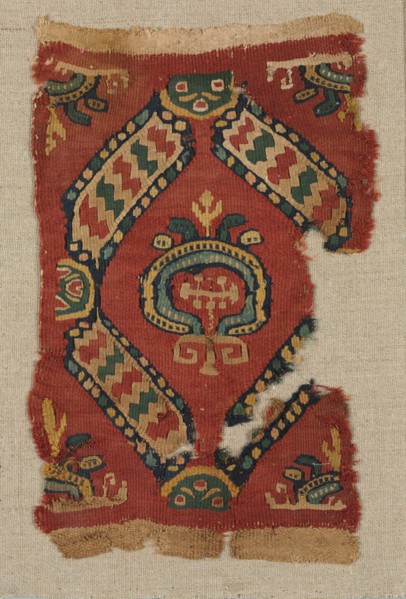 Fragmentary Ornament from a Tunic with Lozenges and Medallions, mid 700s - mid 800s. Egypt, Abbasid