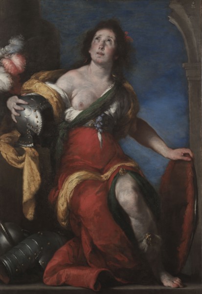 Allegorical Figure, c. 1636. Bernardo Strozzi (Italian, 1581?-1644). Oil on canvas; framed: 178.5 x