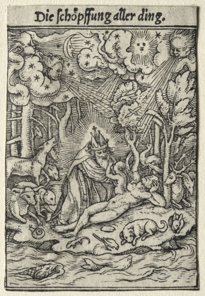 Dance of Death:  The Creation. Hans Holbein (German, 1497/98-1543). Woodcut