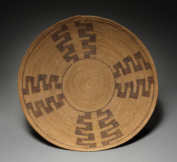 Tray, c 1875- 1925. California, Mission, San Diego, Late 19th- Early 20th century. Juncus, Sumac;