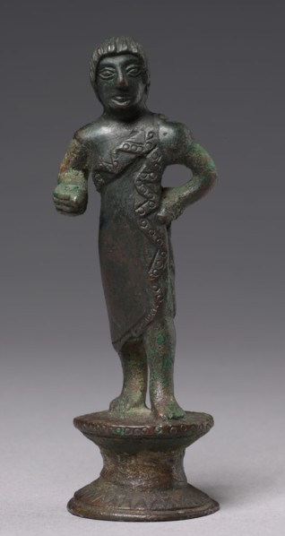 Statuette of a Youth, c. 520-500 BC. Italy, Etruscan, Archaic Period. Bronze; overall: 10.5 cm (4