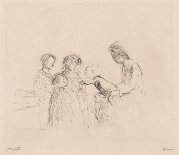 Madonna and Children. Jean Louis Forain (French, 1852-1931). Drypoint