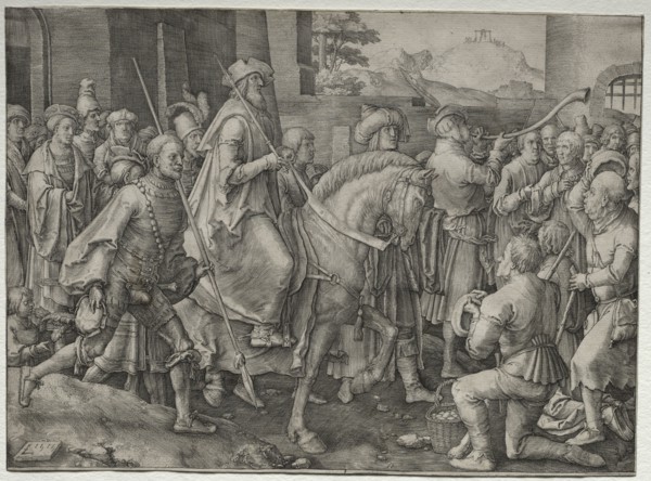 The Triumph of Mordecai, 1515. Lucas van Leyden (Dutch, 1494-1533). Engraving