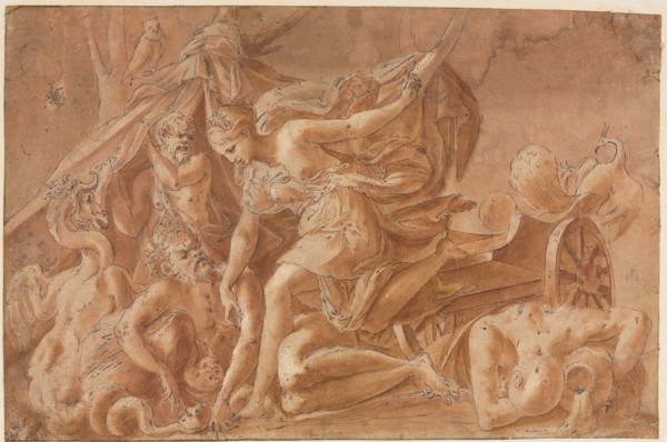 Copy after Primaticcio's Juno Awakening Sleep, after 1535. Copy after Francesco Primaticcio