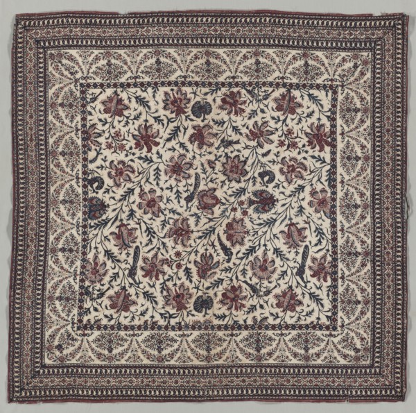 Textile, 1800s. India or Iran (Persia), 19th century. Plain weave cotton, printed and painted;