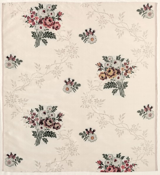 Strip of Brocade, late 1700s. England, Spitalfields, late 18th century. Silk; overall: 57.2 x 50.8