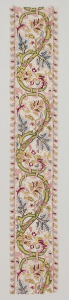 Embroidered Strip, late 1500s. Italy, late 16th century. Embroidery; silk on linen; overall: 29.2 x