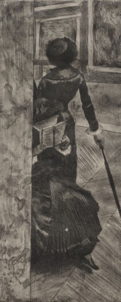 Mary Cassatt at the Louvre:  The Paintings Gallery, 1879-1880. Edgar Degas (French, 1834-1917).