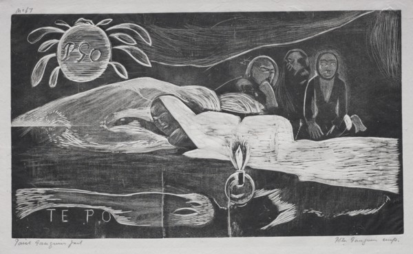 Noa Noa: Te Po (Eternal Night), 1893-94. Paul Gauguin (French, 1848-1903). Woodcut