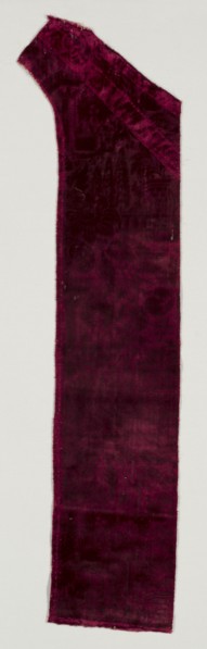 Fragments of a Chasuble, 1600s. Italy, 17th century. Velvet; overall: 98 x 27 cm (38 9/16 x 10 5/8