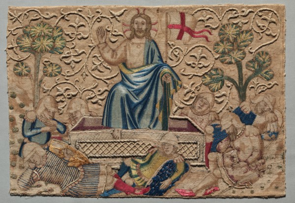 The Resurrection, from an Embroidered Altar Frontal: , 1375-1400. Italy, Florence, 14th century.