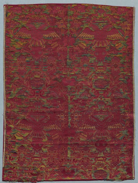 Strip, last half 16th century. China, Macao, 16th century. Brocaded satin; overall: 68.6 x 52.7 cm