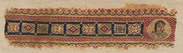Fragment, an Ornamental Band, 500s. Egypt, Byzantine period, 6th century. Tapestry (originally
