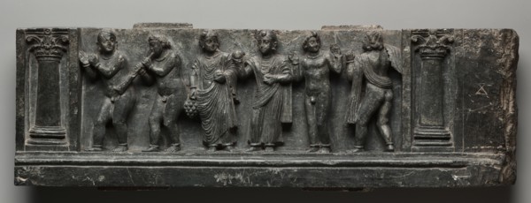 Bacchanalian Relief, 1-100. Pakistan, Gandhara, Buner area, early Kushan Period (AD 1-320). Schist;