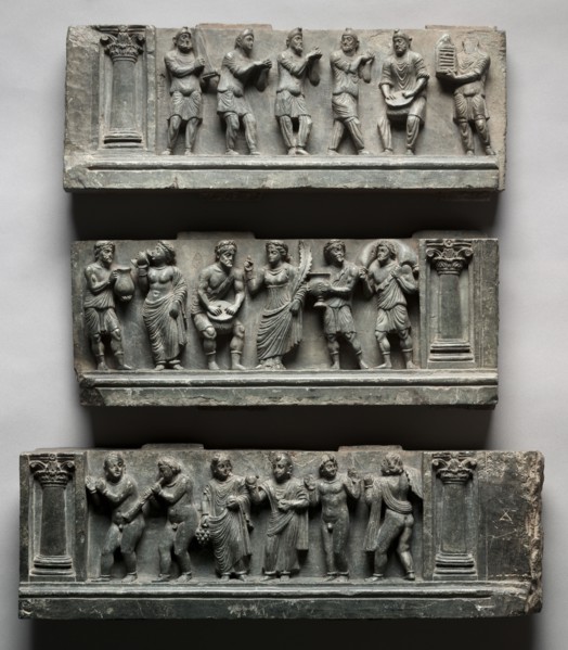 Bacchanalian Relief, 1-100. Pakistan, Gandhara, Buner area, early Kushan Period (AD 1-320). Schist;