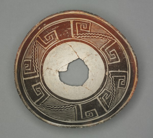 Bowl with Geometric Design (Four- part Stepped- Fret Design), c 1000-1150. Southwest, Mogollan,